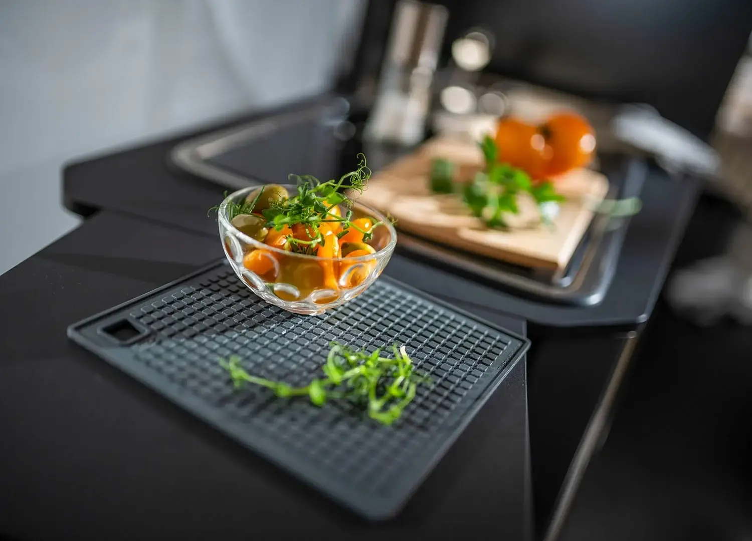 Arbeitsfläche der Küche im Adria Twin
